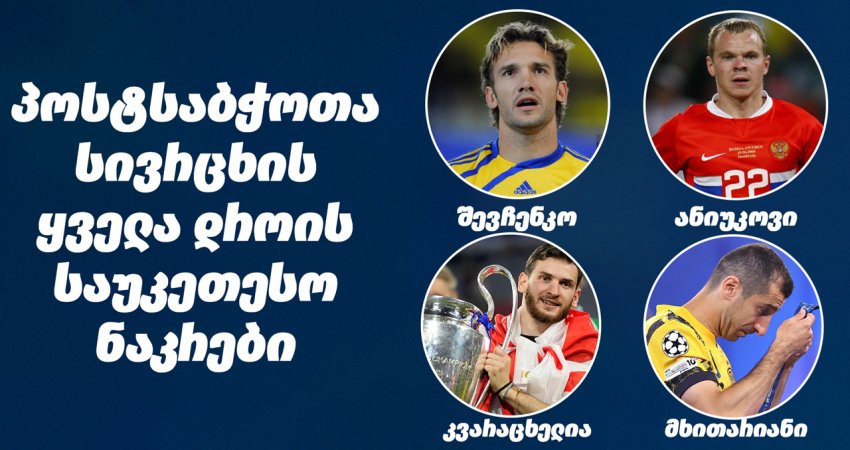 ხელოვნურმა ინტელექტმა პოსტსაბჭოთა სივრცის ყველა დროის სიმბოლური გუნდი დაასახელა ხელოვნურმა ინტელექტმა პოსტსაბჭოთა სივრცის ყველა დროის სიმბოლური გუნდი დაასახელა